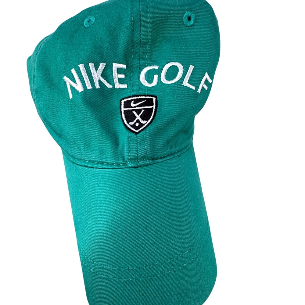 Nike Golf Hat Women One Size Green Embroidered Logo Adjustable Cap Sporty